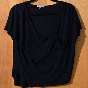 Charlotte Russe V-Neck Boyfriend Pocket Tee